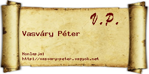 Vasváry Péter névjegykártya